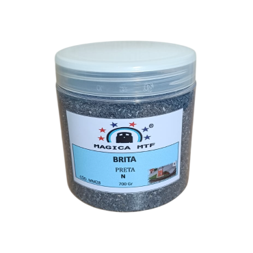 BRITA PRETA PARA MAQUETES DE FERROMODELISMO 700 GRAMAS ESCALA N MÁGICA MTF MM28